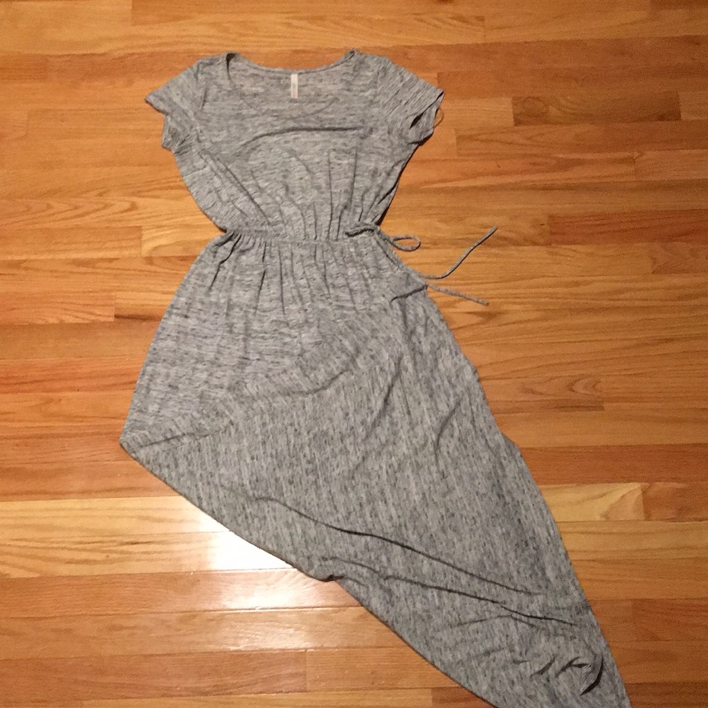 Gray and White Dress
